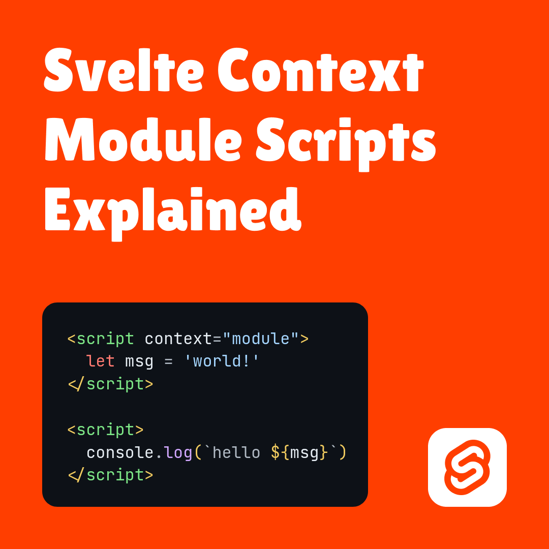 Svelte Context Module Scripts Explained